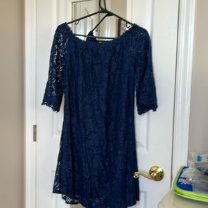 OURS laced short sleeve dress off the shoulder size small